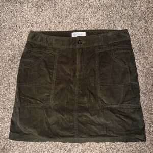 Columbia Dark Green Corduroy Mini Skirt